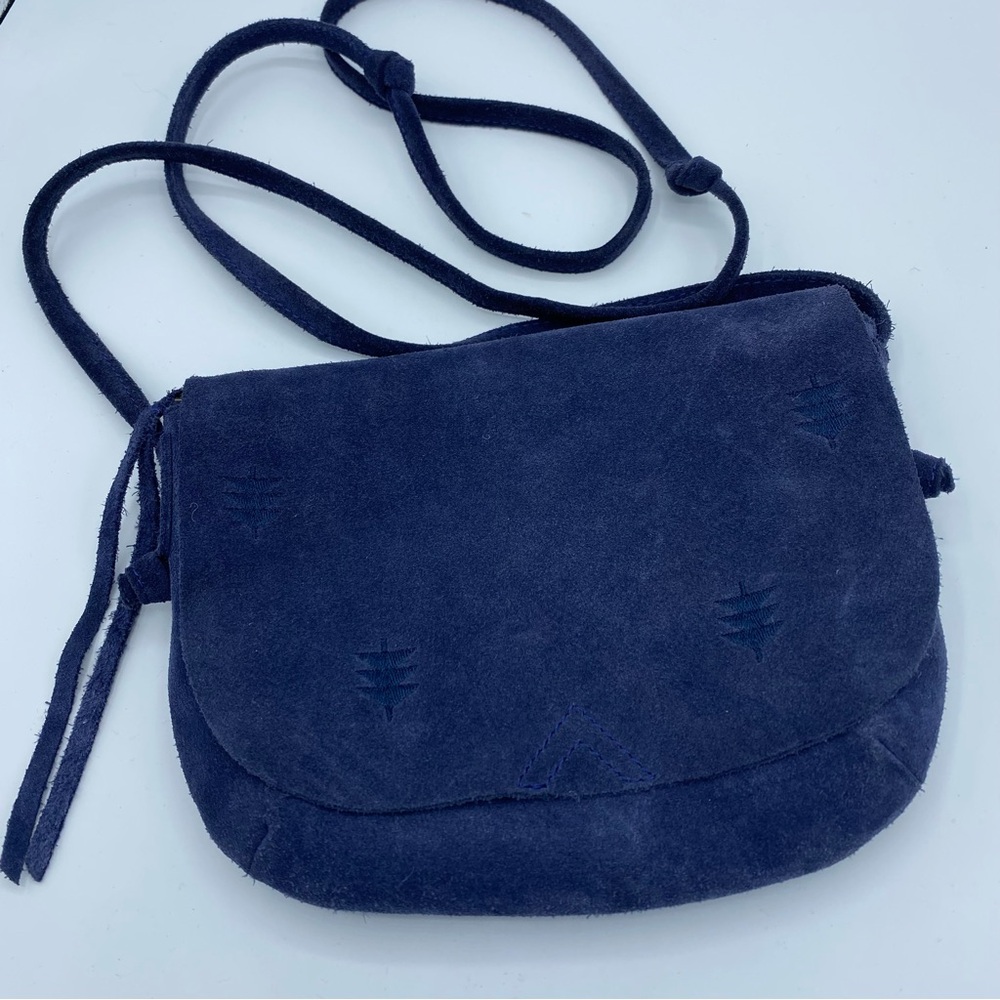 Toms Deep Blue Suede Crossbody Bag
